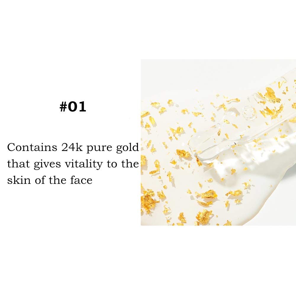 24K Gold Facial Serum Ampoule Pure Gold 99.9% by Maison De Nature 100 ml Made in Korea