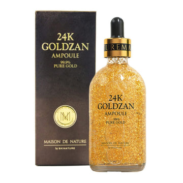 24K Gold Facial Serum Ampoule Pure Gold 99.9% by Maison De Nature 100 ml Made in Korea