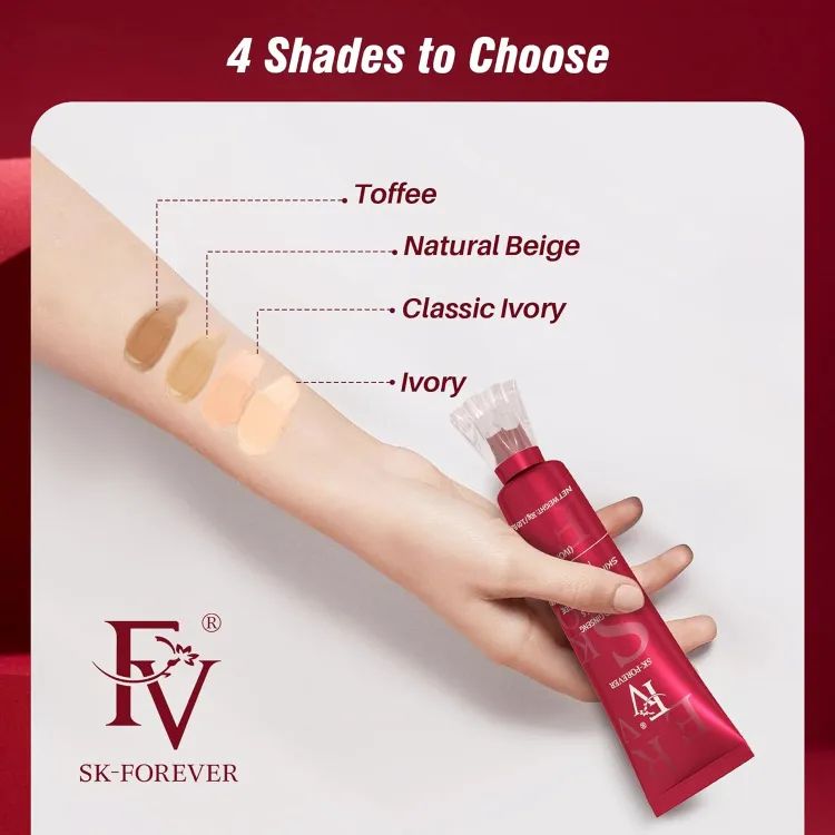 FV Liquid Foundation Oil Control for Flawless Skin - Waterproof Hydrating Makeup Base Cream